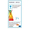 An energy efficiency label for a light fixture. Produktbild-Vorschau