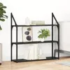 vidaXL Wandregal Schwarz Eichen-Optik 80 x 21 x 78,5 cm Produktbild-Vorschau 2