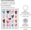 WENKO Dusch Vorhang Badewannen 180x200 cm LOVE HERZ Motiv Produktbild-Vorschau 2