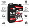 Langzeit Gel Motorradbatterie YB14L-A2 14Ah 12V Produktbild-Vorschau 2