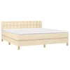The Living Store Boxspringbett mit Matratze & LED Creme Produktbild-Vorschau 3