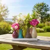 Jinfa Handgefertigte kleine Keramik Deko Blumenvasen Set Produktbild-Vorschau 5