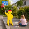 Relaxdays Waarschuwingsfiguur voor kinderen, met vlag, Productafbeelding-voorbeeld 2