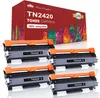 A product shot of four toner cartridges and their packaging. Produktbild-Vorschau