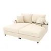 A studio shot of a beige sofa with chaise. Podgląd zdjęcia produktu