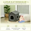 PawHut Katzenhöhle, Katzenhaus, Katzenhütte mit Zwei Türen, Produktbild-Vorschau 6