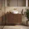 Mobiletto Da Bagno Sotto Il Lavabo Rea Mono 80Cm Marrone Anteprima dell’immagine prodotto 3
