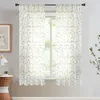 Easy Home Stickerei Voile Vorhänge - 140x245 cm Transparent Produktbild-Vorschau 3
