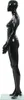 vidaXL Mannequin féminin avec socle en verre noir 175 cm Voir les images du produit 2