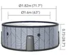 A diagram showing the dimensions of an inflatable hot tub. Náhled obrázku produktu