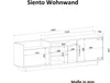 Wohnwand Siento Walnuss Marmor Optik | B 180 cm x H 55 cm x Produktbild-Vorschau 7