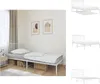 vidaXL Bettgestell mit Kopfteil Metall Weiß 107x203 cm -  Produktbild-Vorschau 1