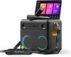 A portable karaoke machine with a built-in screen and microphones. Náhľad obrázku produktu