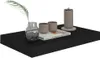 A black floating shelf with decorative items on it. Podgląd zdjęcia produktu