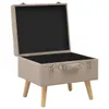 vidaXL Hocker mit Stauraum 40 cm Beige Stoff Produktbild-Vorschau 4