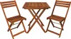 Balkonset, Bistroset, Tisch mit 2 Stühlen, braun Produktbild-Vorschau 1