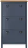 vidaXL Botník Hill Grey 72x35x124 cm Borovicový masiv Náhled obrázku produktu 1