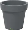 A gray planter pot is shown against a white background. Produktbild-Vorschau
