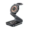A black and gray 3-in-1 wireless charging stand with copper charging coils. Náhled obrázku produktu