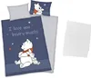 3 tlg Baby Bettwäsche Set - Winnie Pooh Love You Beary Much Produktbild-Vorschau 1