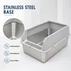 WISFOR, vaschetta per gatti in acciaio inox, acciaio inox, Anteprima dell’immagine prodotto 2