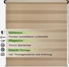Doppelrollo Rattan RON 100x150 cm, hellbraun Produktbild-Vorschau 3