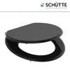 A black toilet seat is shown from a diagonal angle against a white background. Náhled obrázku produktu