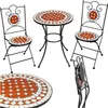 A mosaic garden furniture set for two people, including a table and two chairs. Náhled obrázku produktu
