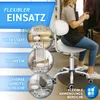 TRESKO® Taboret obrotowy z oparciem 150 kg Beżowy | Taboret Podgląd zdjęcia produktu 4