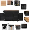 okwish Sideboard Küchenwagen mit Rollen,klappbare Produktbild-Vorschau 4
