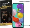 A product box for a screen protector is shown next to a smartphone with a screen protector applied. Produktbild-Vorschau
