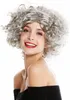 WIG ME UP Perücke Grau Locken Mittelscheitel Kurz Produktbild-Vorschau 1