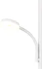A white floor lamp with a flexible neck and a circular LED light. Anteprima dell’immagine prodotto