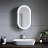 SONNI 40x70x14cm Owalna szafka łazienkowa z lustrem Podgląd zdjęcia produktu 1