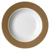 6er Set Nougat Doppio Suppenteller Weiß-Braun Porzellan Produktbild-Vorschau 3
