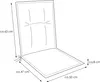 A diagram of a chair cushion with dimensions indicated. Produktbild-Vorschau