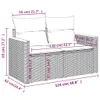 7-tlg. Garten-Sofagarnitur mit Kissen Beige Poly Rattan Produktbild-Vorschau 10