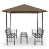 vidaXL Gartenpavillon mit Tisch und Bänken 2,5x1,5x2,4 m Produktbild-Vorschau 3