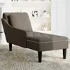 Möbel Chaiselongue mit Kissen & Rechter Armlehne Grau Produktbild-Vorschau 3