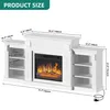 Elektrokamin mit Kaminsims und Schrank, 17–27 °C, Produktbild-Vorschau 3