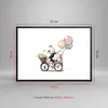 Gerahmtes Poster - Schwarzer Rahmen - Panda Fahrrad Kinder Produktbild-Vorschau 5