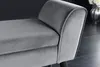 Design Sitzbank SCARLETT 90cm grau silber Samt Produktbild-Vorschau 5