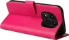 A pink flip phone case is shown from a side angle, with the phone inside and the camera module visible. Produktbild-Vorschau