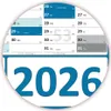 3 Stück XL Wandkalender Wandplaner 2026 blau (gerollt) DIN Produktbild-Vorschau 7