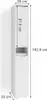 A white tall cabinet with dimensions indicated. Podgląd zdjęcia produktu