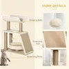 PawHut Cat tree design cosy chic multi-equipment activity Náhľad obrázku produktu 6