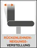 Diagram illustrating the adjustment of a chair's backrest. Náhľad obrázku produktu
