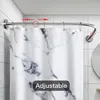 Duschvorhangstange L-Form ausziehbar halbrund 90-130 cm für Produktbild-Vorschau 3