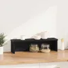 vidaXL Kuchynský regál stohovateľný čierny 60x15x16 cm Náhľad obrázku produktu 1