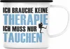 Trendation - Taucher Emaille Tasse Geschenk Emaille Emaille Produktbild-Vorschau 1